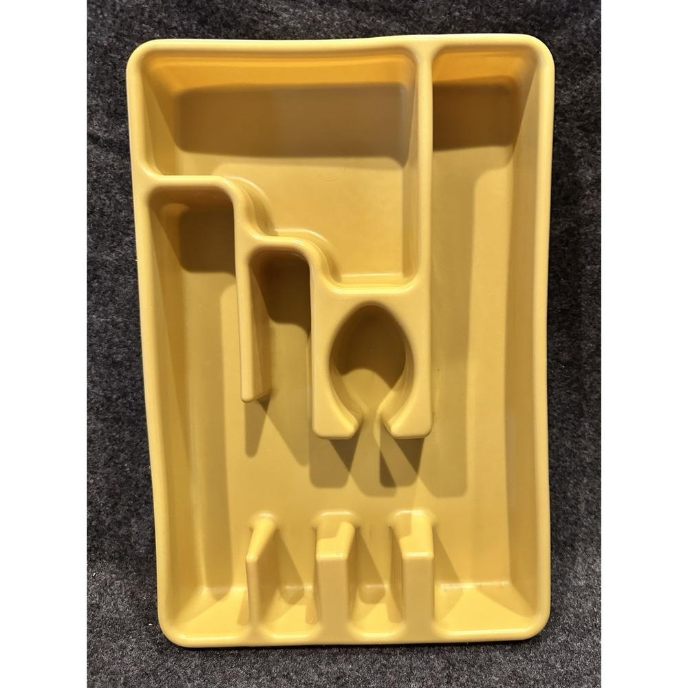 Rubbermaid‎ HarvestGold Utensil Flatware Silverware Tray Drawer Organizer Retro